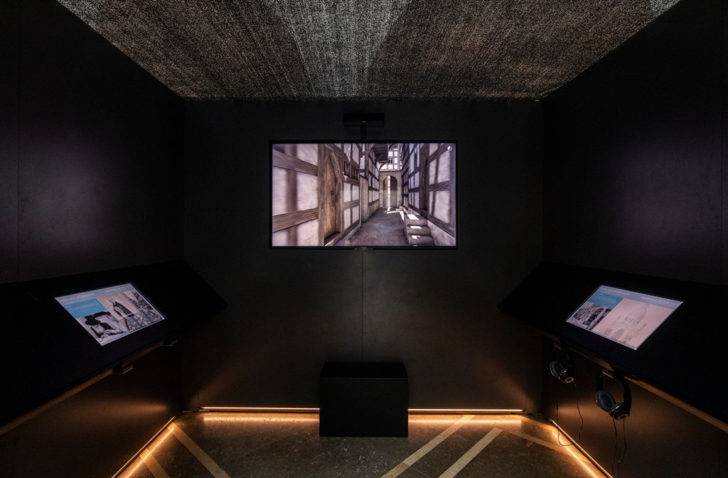 Blick in einen der Ausstellungskuben